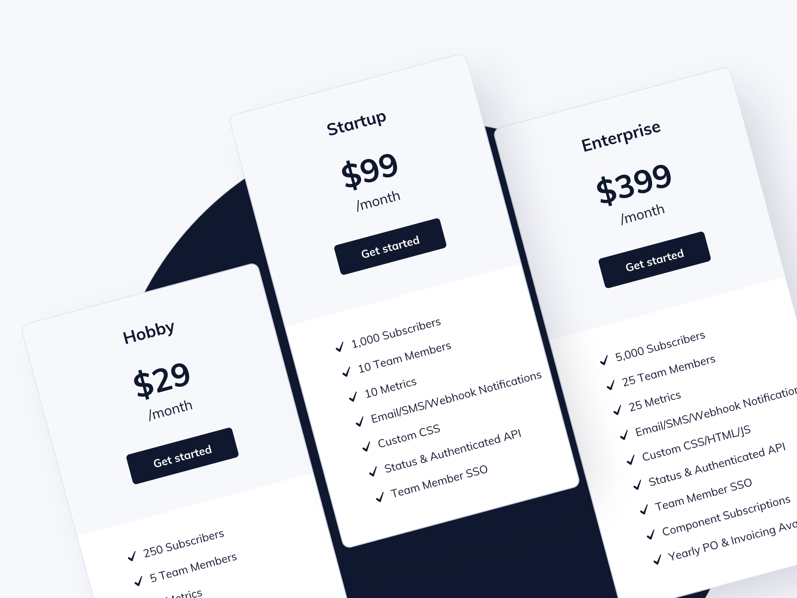 Pricing Cards UI Design by Ildiko Gaspar on Dribbble