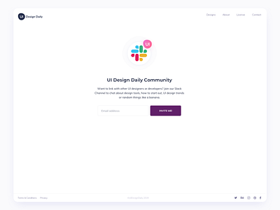 Join Slack UI Design dailyui ildiesign invite join join community send invite slack subscribe subscribe ui ui ui design ui design daily ui pattern ux ux design
