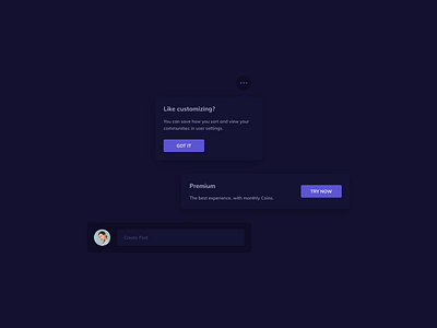 Dark UI Components components components design daily ui dailyui dark theme dark ui ildiesign ui ui components ui design ui kit ui pattern ui practice ux ux design