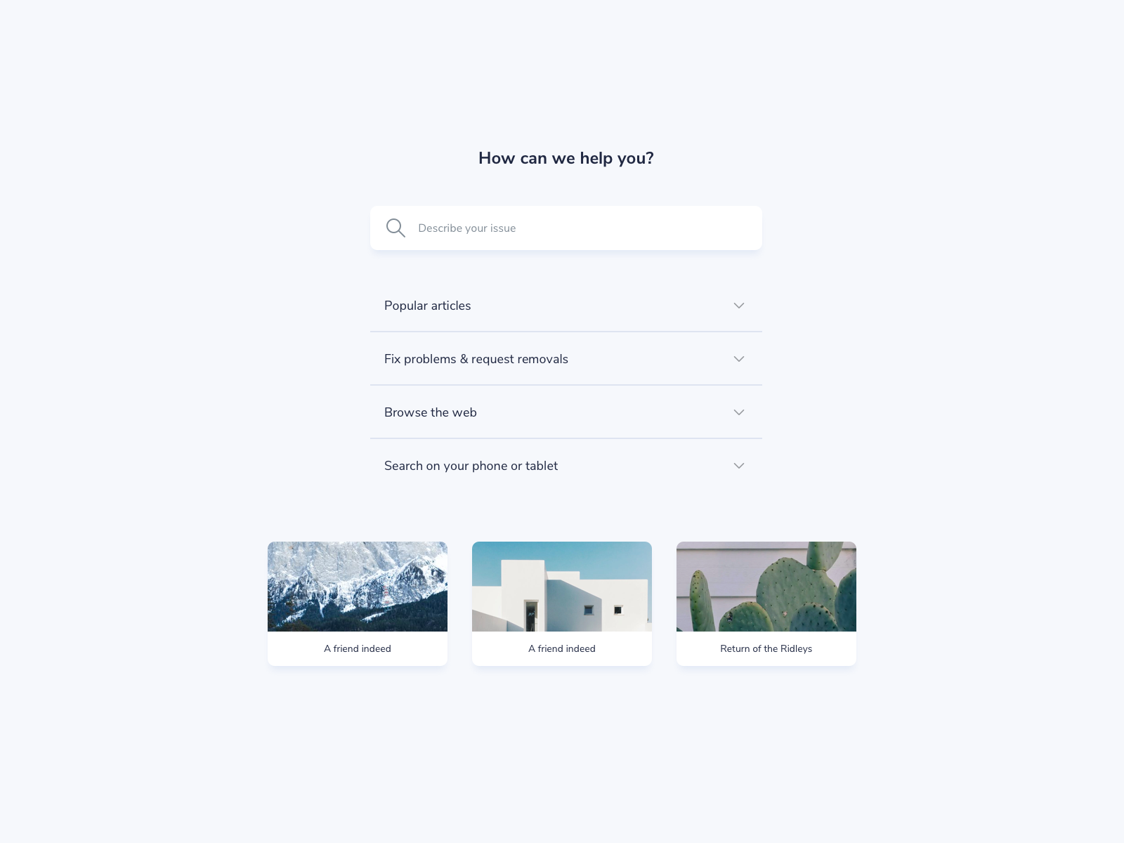 Help Center UI Design by Ildiko Gaspar on Dribbble