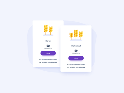 Day 1089 Pricing Cards UI Design