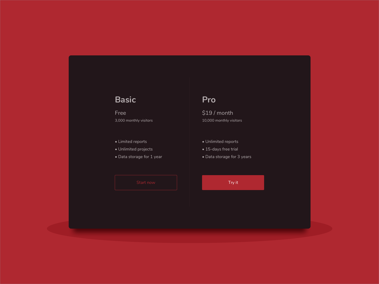 Day 1108 pricing card ui design by ildiko gaspar on dribbble