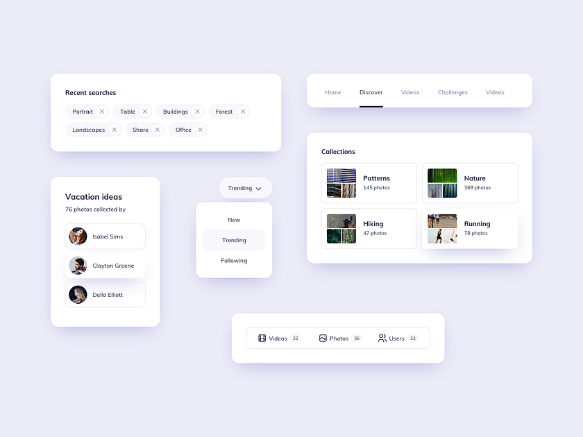 UI Components Design by Ildiko Gaspar on Dribbble
