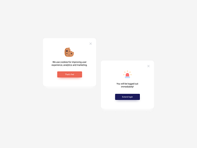 Pop Up UI Designs by Ildiko Gaspar on Dribbble