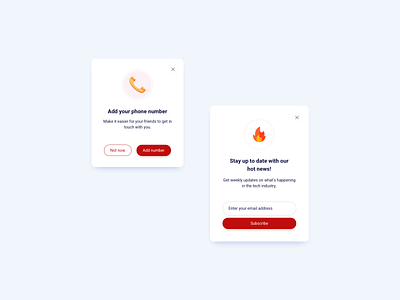 Pop Up UI Design by Ildiko Gaspar on Dribbble