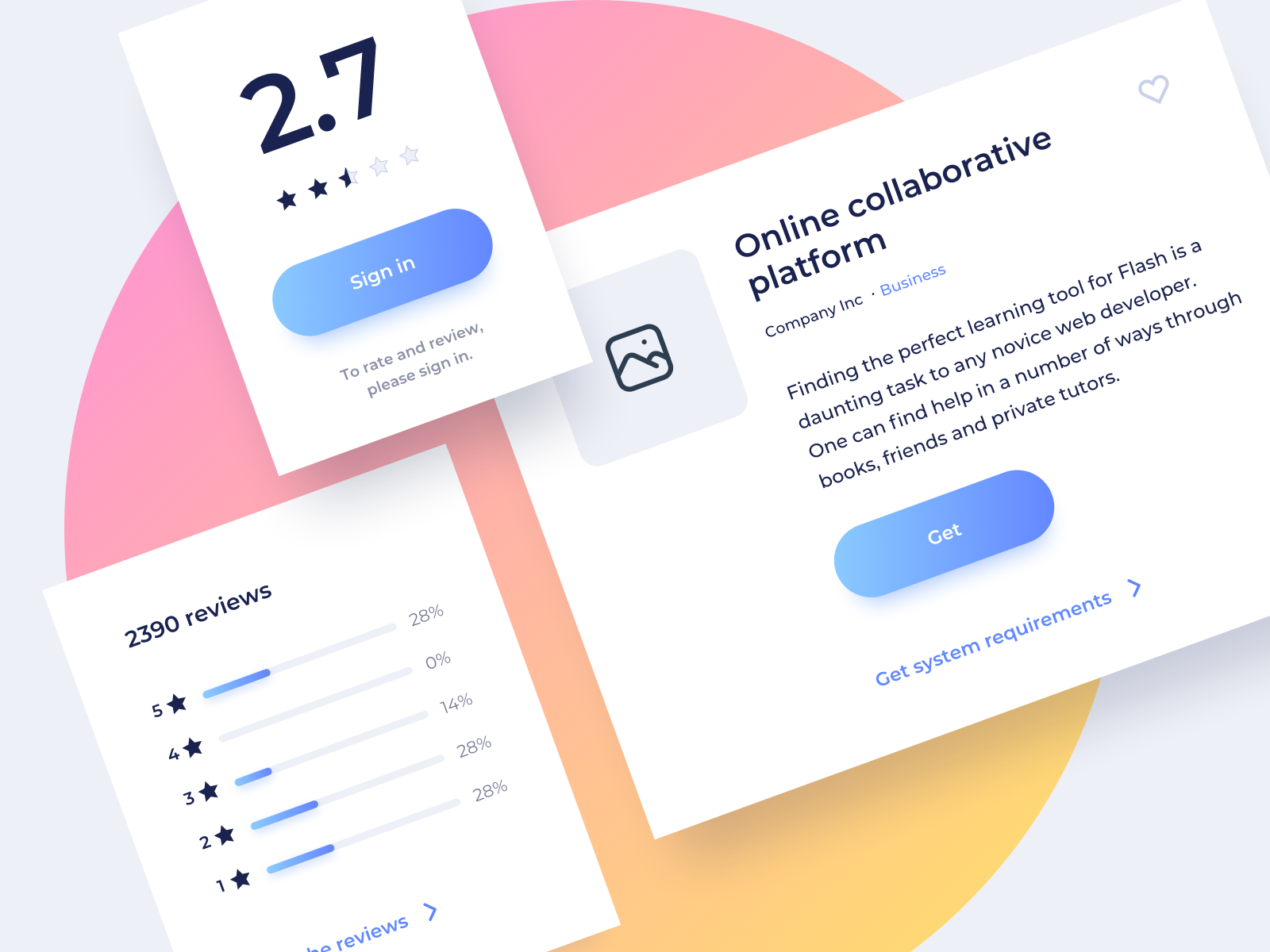 Rating UI Components by Ildiko Gaspar on Dribbble