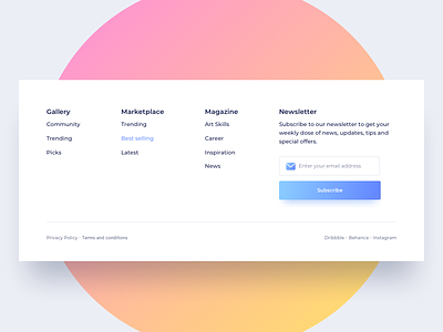 Footer UI Design footer footer design footer ui ildiesign newsletter newsletter design newsletter ui ui ui design ui designdaily ui patterm ui practice ux ux design