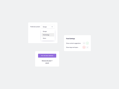 Content Settings UI Design by Ildiko Gaspar on Dribbble