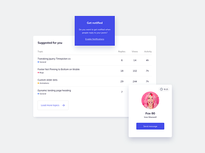 UI Components Design ildiesign profile profile card profile design profile ui table table ui ui components ui design daily ui kit