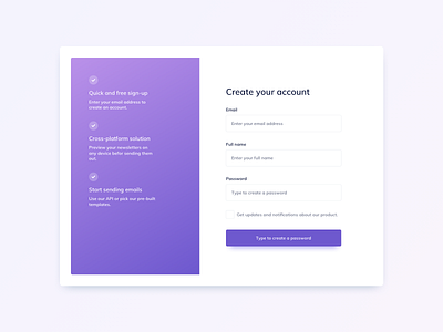 Sign Up UI Design