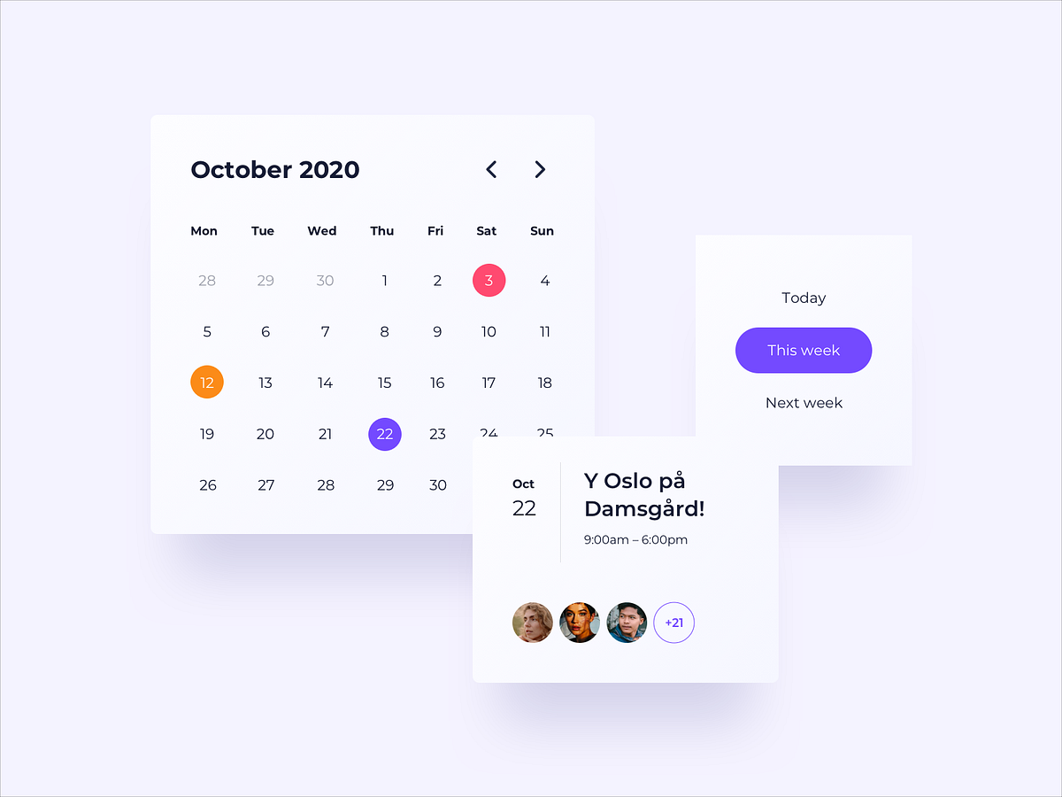 Browse thousands of Calendar UI images for design inspiration | Dribbble