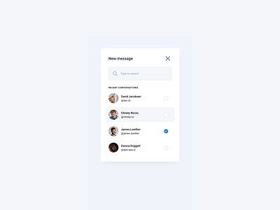 New Message UI Design by Ildiko Gaspar on Dribbble