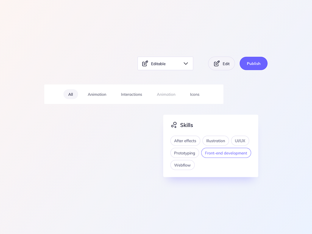 UI Components Design by Ildiko Gaspar on Dribbble