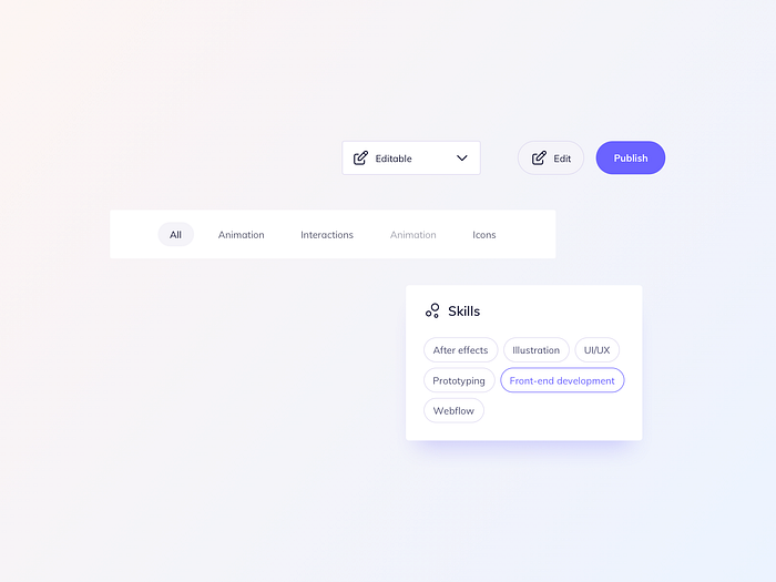 UI Components Design by Ildiko Gaspar on Dribbble