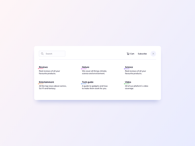 Menu UI Design by Ildiko Gaspar on Dribbble