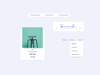 Webshop UI Component Designs