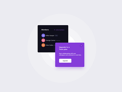 Members List UI Component Designs card dark theme ui dark ui ildiesign list members ui ui design ui design daily ui pattern ui practice ux ux design