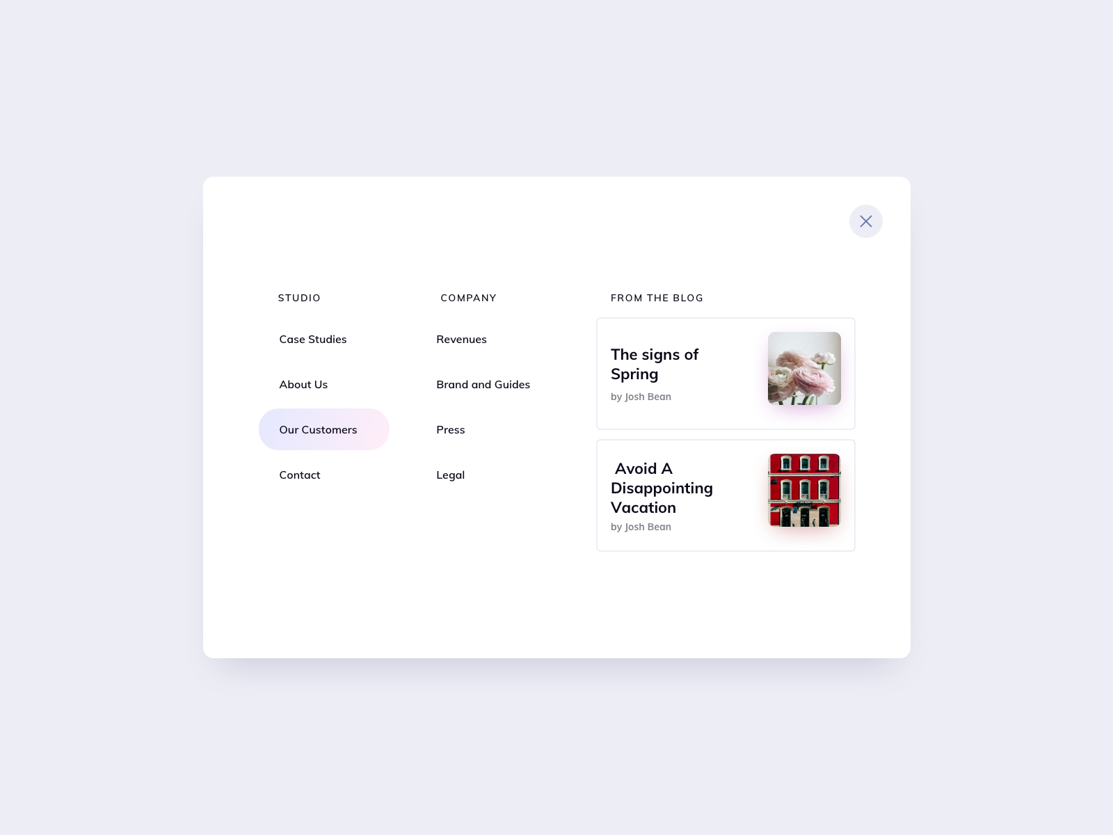 Menu Ui Design