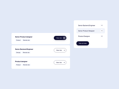 Available Roles Listing UI Design