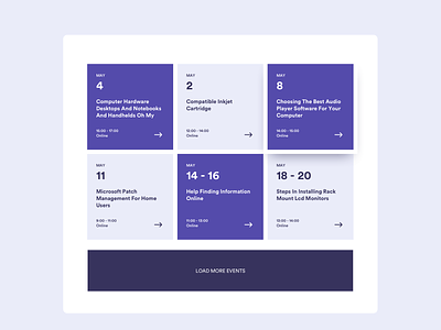 Events List UI Design component design component ui event list events events list ui free ui free ui component ildiesign list ui ui ui ux ui component ui design ui design daily ui pattern ui practice uidesign ux ux design