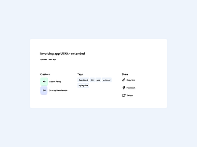 Details Card UI Design