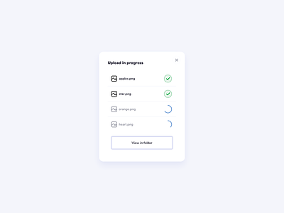 Upload In Progress UI Design