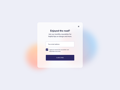 Subscribe Pop Up UI Design