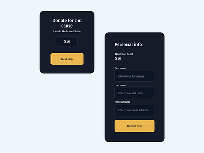 Donate Card UI Design dark mode dark theme dark theme ui donate donate card donate design donate ui form form design form ui free ui component freebies ui ui component ui design ui design daily ux ux design