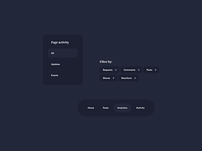 Dark Themed UI Components dark mode dark theme dark theme ui ui ui component design ui components ui design ui design daily ui pattern ux ux design