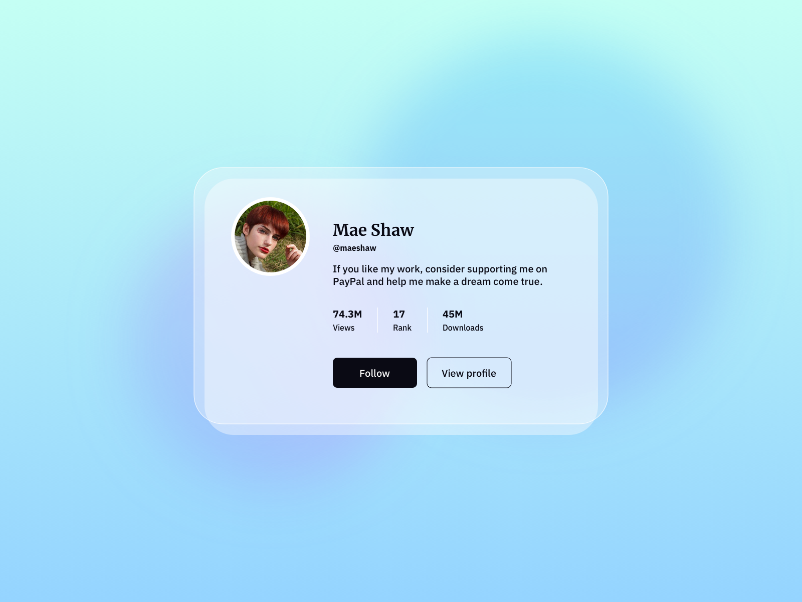 Profile Card UI Design by Ildiko Gaspar on Dribbble