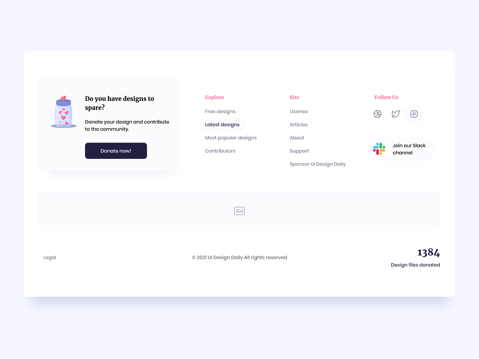 Footer UI Design by Ildiko Gaspar on Dribbble