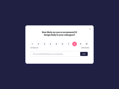 Feedback Pop Up UI Design