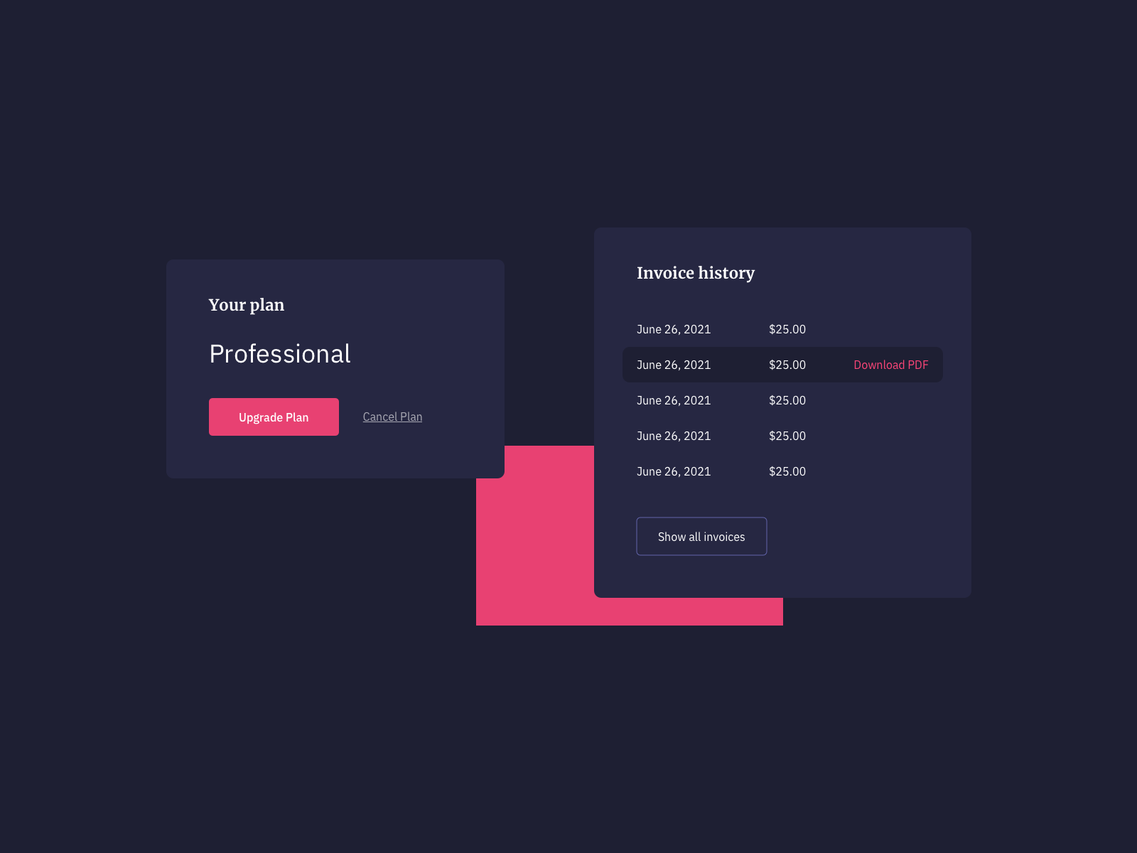 Billing Cards UI Design by Ildiko Gaspar on Dribbble