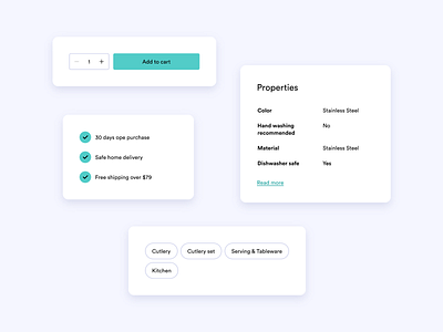 Webshop UI Components Design