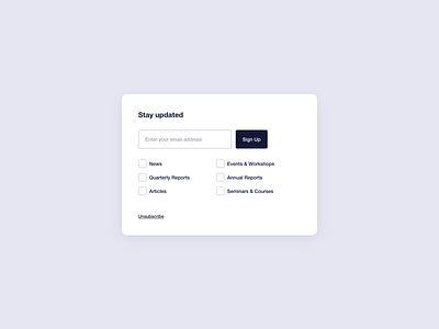 Subscribe Form UI Design checkbox form form design form ui form ui component free ui ildiesign subscribe subscribe ui subscribe ui component ui ui component ui design daily ux