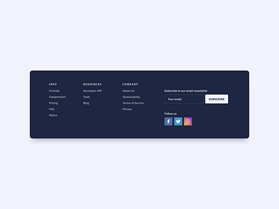 Footer UI Design by Ildiko Gaspar on Dribbble