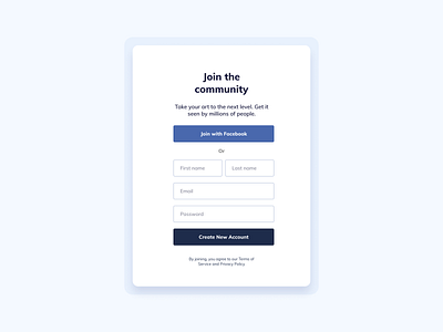 Sign Up UI Design