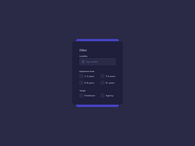 Filter Card UI Design