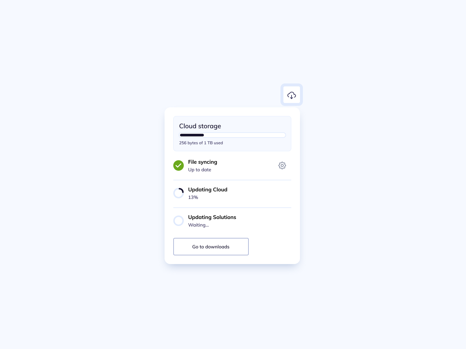 Download Status UI Design by Ildiko Gaspar on Dribbble