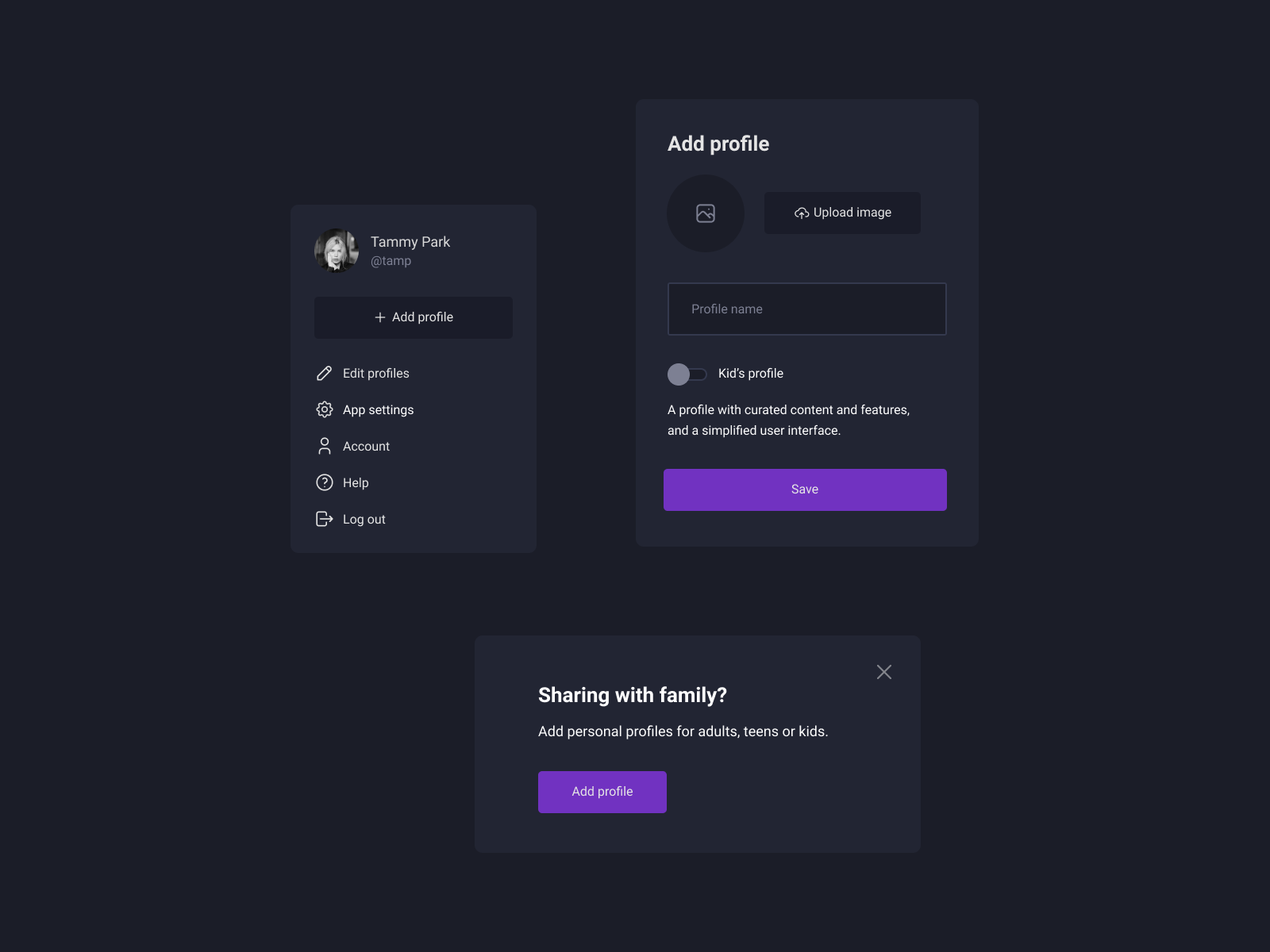 Dark Mode UI Component Design by Ildiko Gaspar on Dribbble