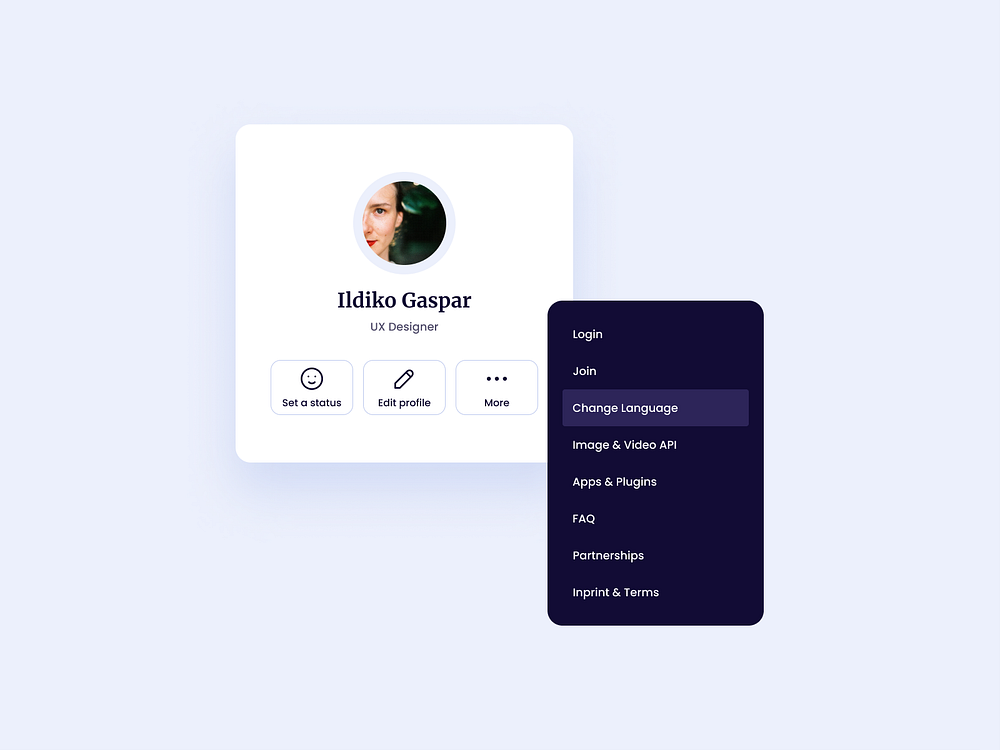 Profile Card UI Design by Ildiko Gaspar on Dribbble