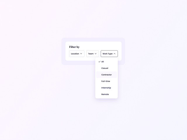Filter UI Design by Ildiko Gaspar on Dribbble