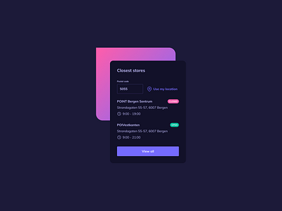 Stores List UI Design by Ildiko Gaspar on Dribbble