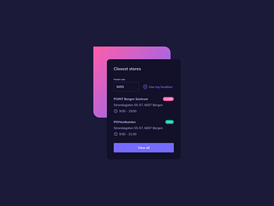 Stores List UI Design card design card ui dark mode dark mode card dark mode component free ui component stores list ui ui component ui component design ui design ui design daily ux ux design