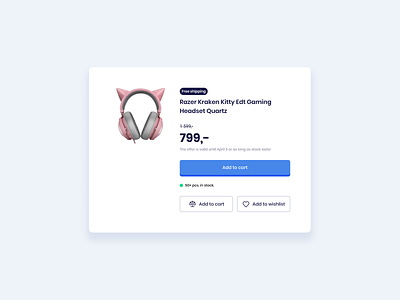 Product Info UI Design add to cart info card online shop design online shop ui product info ui ui design ui design daily ux ux design webshop ui component