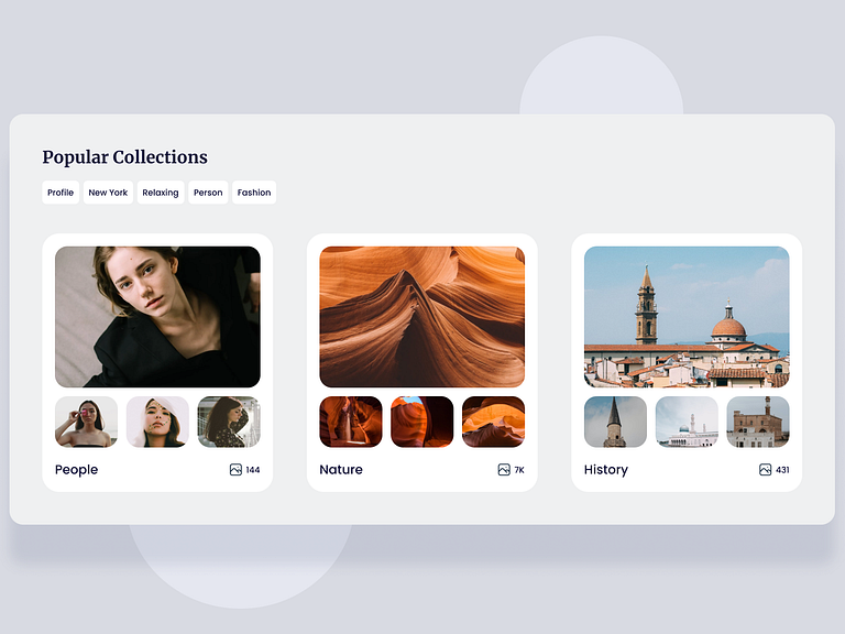 Collections List UI Design by Ildiko Gaspar on Dribbble