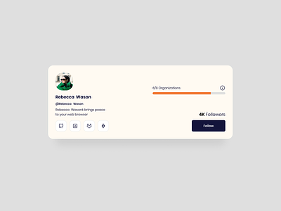Profile Page Header UI Design