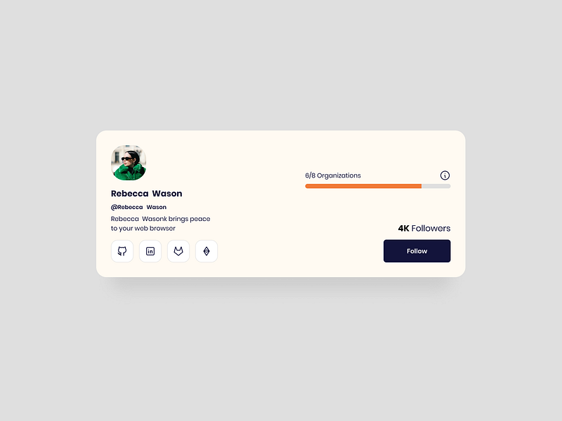 Profile Page Header UI Design by Ildiko Gaspar on Dribbble