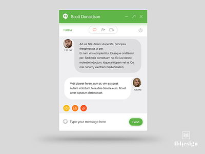 Hangouts Redesign chat box daily ui hangouts ildiesign interface redesign ui