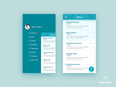 Email Application Ui Design app daily ui email ildiesign ildiko ignacz inbox ui ui practice ux